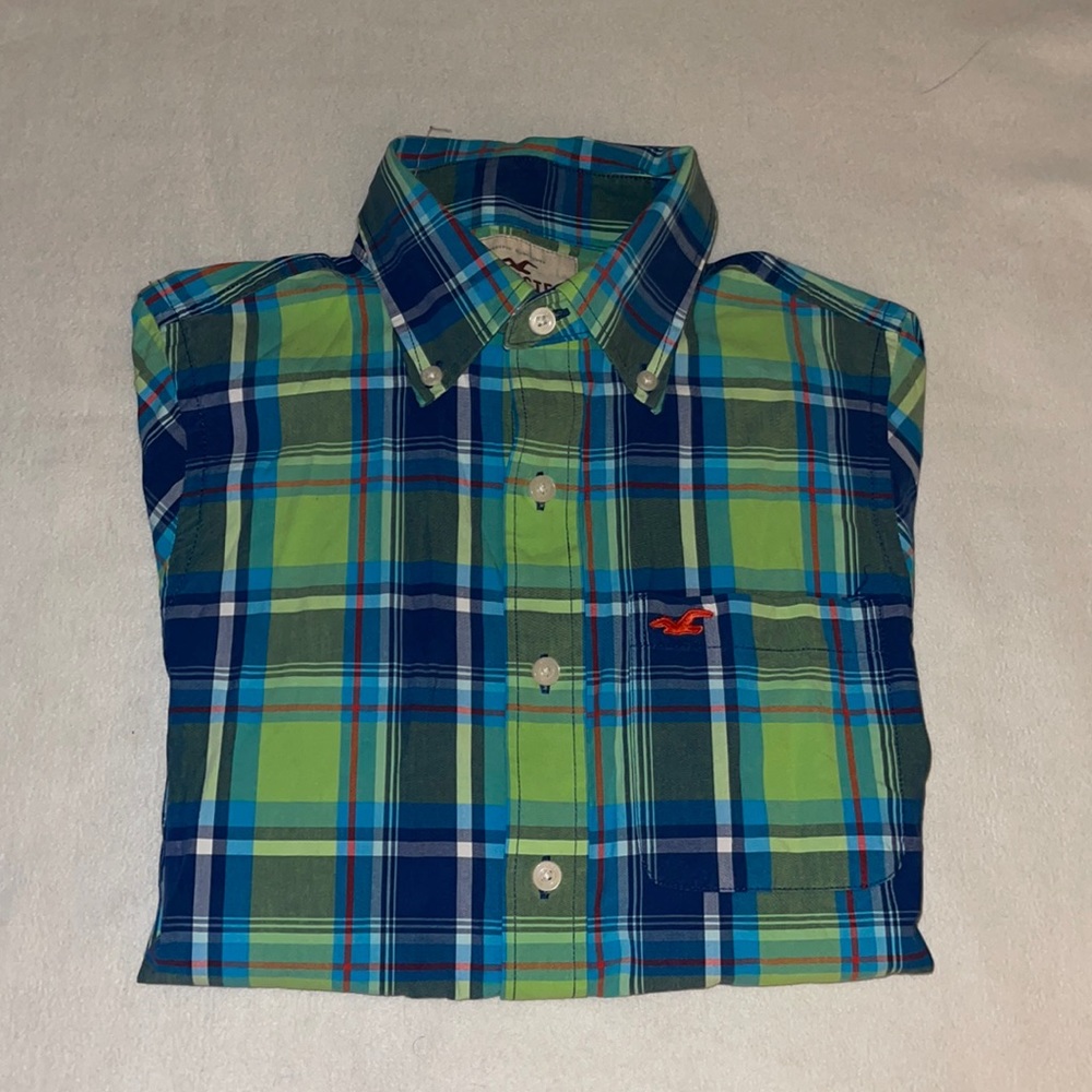 Hollister plaid button down shirt
